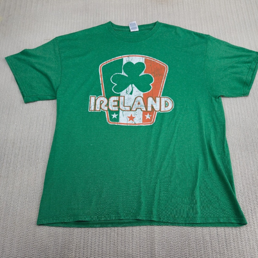 Ireland Shirt Mens Extra Large Green St Pattys Day Irish Flag Shamrock